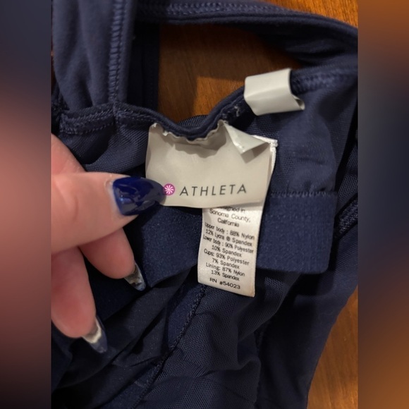 Athleta criss cross navy spandex material tank top​​​​​​​ - Picture 6 of 7